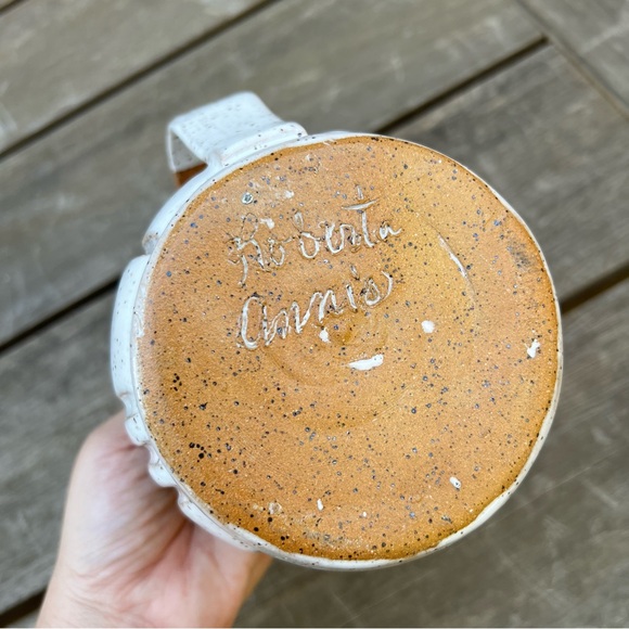 Studio Pottery Speckled Glaze Small Pitcher Gravy Pitcher Artist Signed - Picture 6 of 8